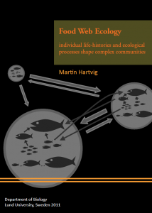 Thesis Cover for Hartvig (2011) (PhD Thesis) Food Web Ecology - individual life-histories and ecological processes shape complex communities